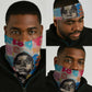 James Baldwin Neck Gaiter Colorful Graffiti Style Portrait The Fire Next Time Text Bold Civil Rights Tribute - African Pride