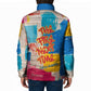 James Baldwin Padded Jacket Colorful Graffiti Style Portrait The Fire Next Time Text Bold Civil Rights Tribute - African Pride