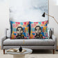 James Baldwin Pillow Cover Colorful Graffiti Style Portrait The Fire Next Time Text Bold Civil Rights Tribute - African Pride