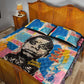 James Baldwin Quilt Bed Set Colorful Graffiti Style Portrait The Fire Next Time Text Bold Civil Rights Tribute - African Pride