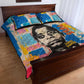 James Baldwin Quilt Bed Set Colorful Graffiti Style Portrait The Fire Next Time Text Bold Civil Rights Tribute - African Pride