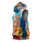 James Baldwin Sleeveless Hoodie Colorful Graffiti Style Portrait The Fire Next Time Text Bold Civil Rights Tribute - African Pride