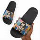 James Baldwin Slide Sandals Colorful Graffiti Style Portrait The Fire Next Time Text Bold Civil Rights Tribute - African Pride