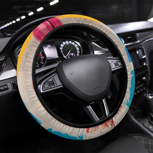 James Baldwin Steering Wheel Cover Colorful Graffiti Style Portrait The Fire Next Time Text Bold Civil Rights Tribute - African Pride