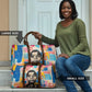 James Baldwin Travel Bag Colorful Graffiti Style Portrait The Fire Next Time Text Bold Civil Rights Tribute - African Pride