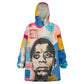 James Baldwin Wearable Blanket Hoodie Colorful Graffiti Style Portrait The Fire Next Time Text Bold Civil Rights Tribute - African Pride