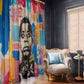James Baldwin Window Curtain Colorful Graffiti Style Portrait The Fire Next Time Text Bold Civil Rights Tribute - African Pride