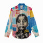 James Baldwin Women Casual Shirt Colorful Graffiti Style Portrait The Fire Next Time Text Bold Civil Rights Tribute - African Pride
