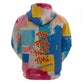 James Baldwin Zip Hoodie Colorful Graffiti Style Portrait The Fire Next Time Text Bold Civil Rights Tribute - African Pride