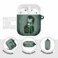 James Baldwin AirPods Case Green Handwritten Script Design Smiling Portrait Civil Rights and Literature - African Pride