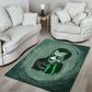 James Baldwin Area Rug Green Handwritten Script Design Smiling Portrait Civil Rights and Literature - African Pride