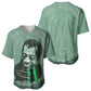 James Baldwin Baseball Jersey Green Handwritten Script Design Smiling Portrait Civil Rights and Literature TS04