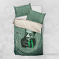 James Baldwin Bedding Set Green Handwritten Script Design Smiling Portrait Civil Rights and Literature - African Pride