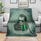 James Baldwin Blanket Green Handwritten Script Design Smiling Portrait Civil Rights and Literature - African Pride
