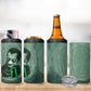 James Baldwin 4 in 1 Can Cooler Tumbler Green Handwritten Script Design Smiling Portrait Civil Rights and Literature - African Pride