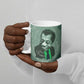 James Baldwin Ceramic Mug Green Handwritten Script Design Smiling Portrait Civil Rights and Literature - African Pride