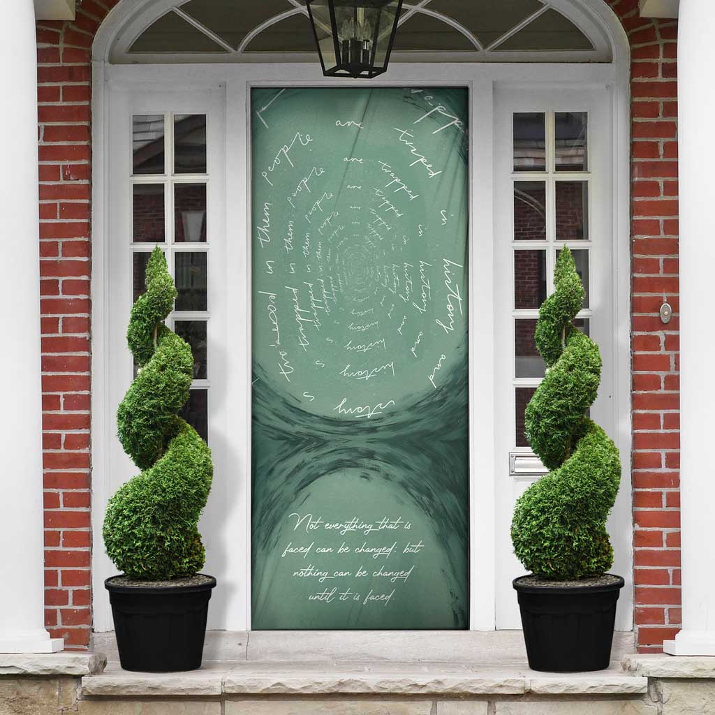 James Baldwin Door Cover Green Handwritten Script Design Smiling Portrait Civil Rights and Literature - African Pride