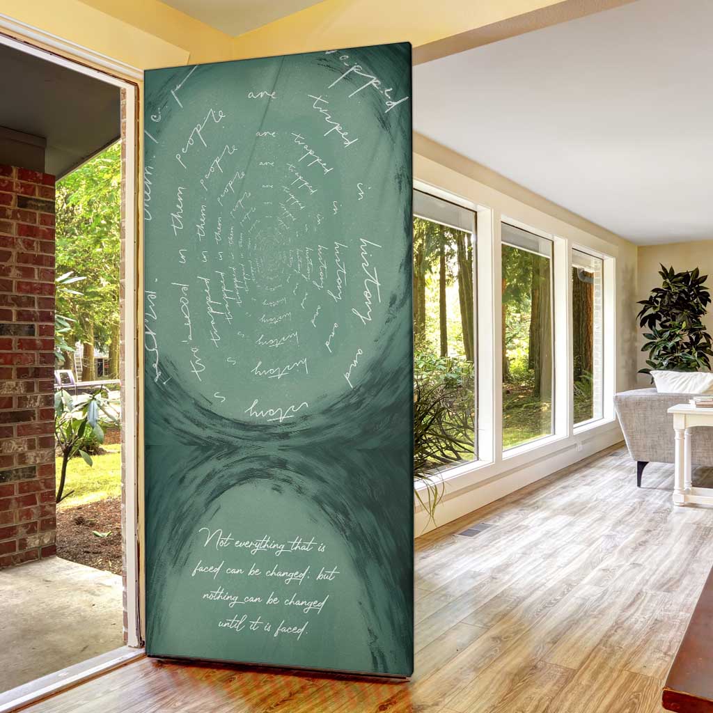 James Baldwin Door Cover Green Handwritten Script Design Smiling Portrait Civil Rights and Literature - African Pride
