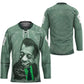 James Baldwin Hockey Jersey Green Handwritten Script Design Smiling Portrait Civil Rights and Literature - African Pride