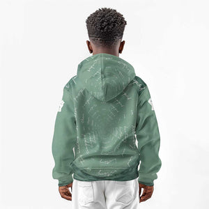 James Baldwin Kid Hoodie Green Handwritten Script Design Smiling Portrait Civil Rights and Literature - African Pride
