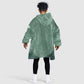 James Baldwin Kid Wearable Blanket Hoodie Green Handwritten Script Design Smiling Portrait Civil Rights and Literature - African Pride