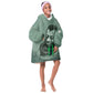 James Baldwin Kid Wearable Blanket Hoodie Green Handwritten Script Design Smiling Portrait Civil Rights and Literature - African Pride