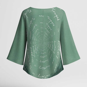 James Baldwin Kimono Sleeve Blouse Green Handwritten Script Design Smiling Portrait Civil Rights and Literature - African Pride