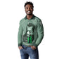 James Baldwin Long Sleeve Polo Shirt Green Handwritten Script Design Smiling Portrait Civil Rights and Literature - African Pride