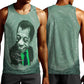 James Baldwin Men Tank Top Green Handwritten Script Design Smiling Portrait Civil Rights and Literature - African Pride