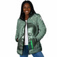 James Baldwin Padded Jacket Green Handwritten Script Design Smiling Portrait Civil Rights and Literature - African Pride