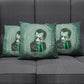 James Baldwin Pillow Cover Green Handwritten Script Design Smiling Portrait Civil Rights and Literature - African Pride
