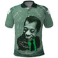 James Baldwin Polo Shirt Green Handwritten Script Design Smiling Portrait Civil Rights and Literature TS04