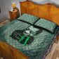James Baldwin Quilt Bed Set Green Handwritten Script Design Smiling Portrait Civil Rights and Literature - African Pride