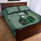 James Baldwin Quilt Bed Set Green Handwritten Script Design Smiling Portrait Civil Rights and Literature - African Pride