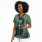 James Baldwin Scrub Top Green Handwritten Script Design Smiling Portrait Civil Rights and Literature - African Pride