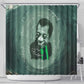 James Baldwin Shower Curtain Green Handwritten Script Design Smiling Portrait Civil Rights and Literature - African Pride