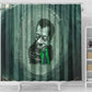 James Baldwin Shower Curtain Green Handwritten Script Design Smiling Portrait Civil Rights and Literature - African Pride