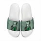 James Baldwin Slide Sandals Green Handwritten Script Design Smiling Portrait Civil Rights and Literature - African Pride