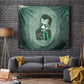 James Baldwin Tapestry Green Handwritten Script Design Smiling Portrait Civil Rights and Literature - African Pride