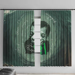 James Baldwin Window Curtain Green Handwritten Script Design Smiling Portrait Civil Rights and Literature - African Pride