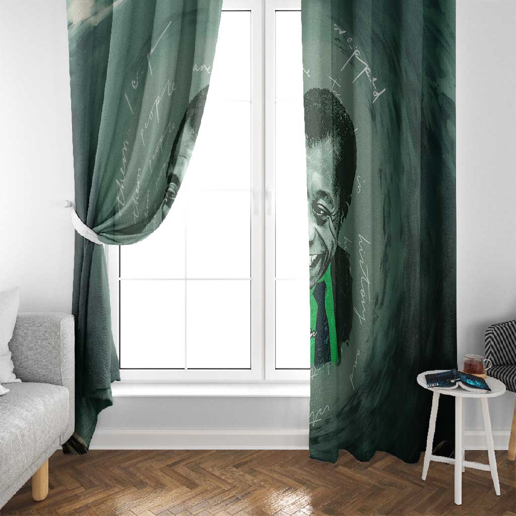 James Baldwin Window Curtain Green Handwritten Script Design Smiling Portrait Civil Rights and Literature - African Pride