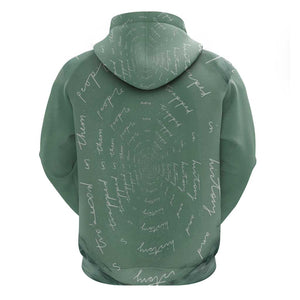 James Baldwin Zip Hoodie Green Handwritten Script Design Smiling Portrait Civil Rights and Literature - African Pride