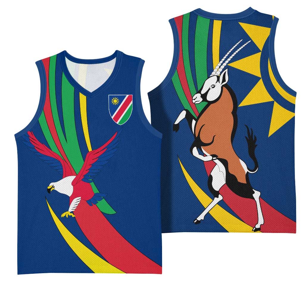 African Fish Eagle Namibia Basketball Jersey Gemsbok Supporters Style - African Pride