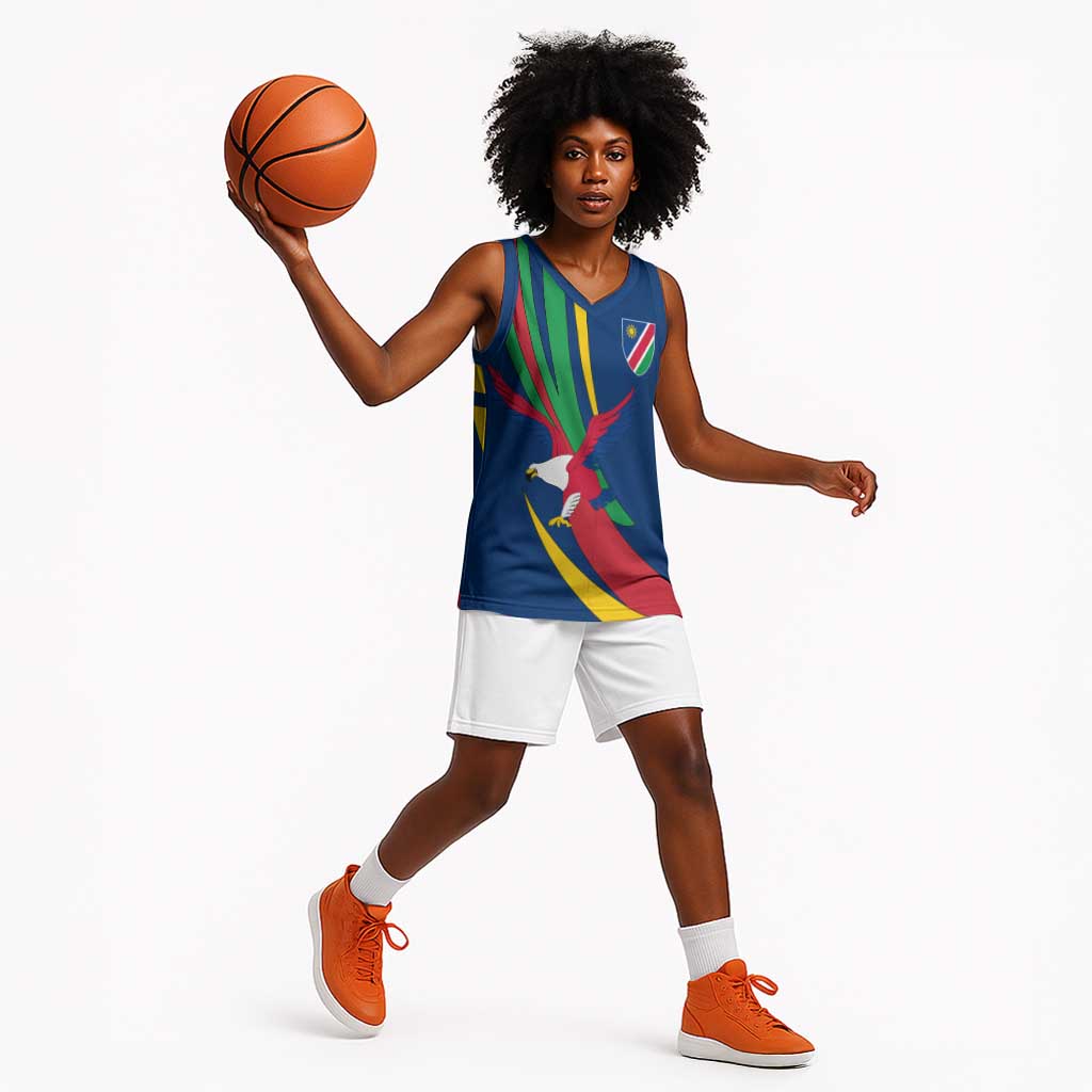 African Fish Eagle Namibia Basketball Jersey Gemsbok Supporters Style - African Pride