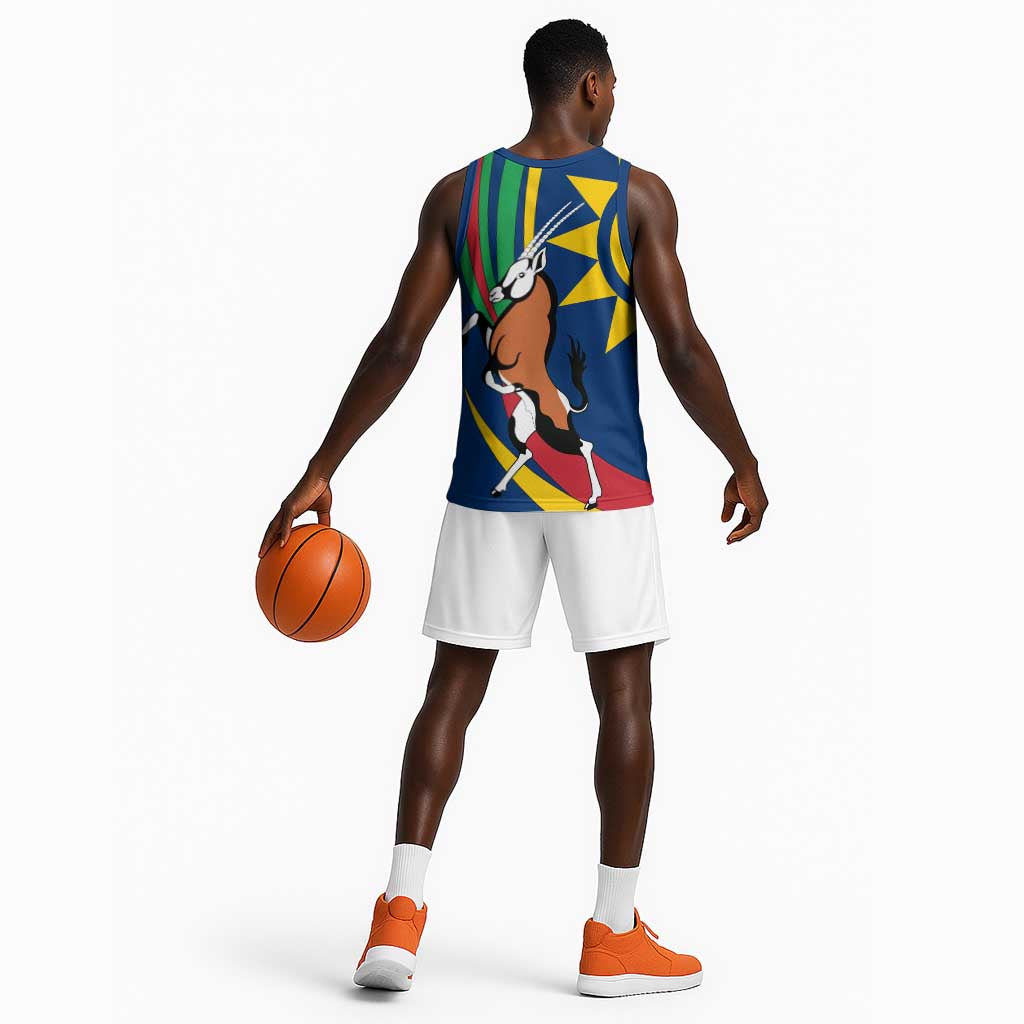 African Fish Eagle Namibia Basketball Jersey Gemsbok Supporters Style - African Pride