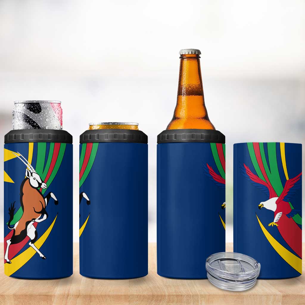 African Fish Eagle Namibia 4 in 1 Can Cooler Tumbler Gemsbok Supporters Style