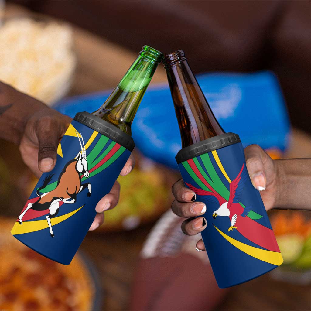 African Fish Eagle Namibia 4 in 1 Can Cooler Tumbler Gemsbok Supporters Style