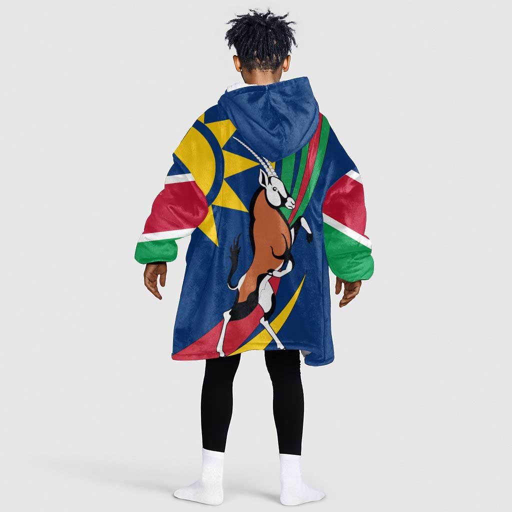 African Fish Eagle Namibia Kid Wearable Blanket Hoodie Gemsbok Supporters Style