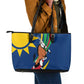 African Fish Eagle Namibia Leather Tote Bag Gemsbok Supporters Style