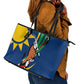 African Fish Eagle Namibia Leather Tote Bag Gemsbok Supporters Style